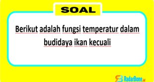 Bagaimana temperatur air memengaruhi budidaya ikan? Dan apa saja fungsinya yang esensial? Untuk menjawab pertanyaan tersebut, mari kita bahas