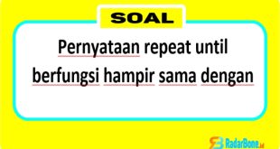 Pernyataan repeat until memiliki fungsi yang hampir sama dengan WHILE-DO, yaitu mengulangi blok kode berulang kali hingga suatu kondisi terpenuhi. Perbedaan utama terletak pada waktu evaluasi kondisi, di mana repeat until mengevaluasi kondisi setelah menjalankan blok kode, sedangkan WHILE-DO mengevaluasi kondisi sebelum menjalankan blok kode.