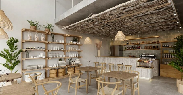 Desain Cafe Sederhana dan Murah Scandinavian Simplicity