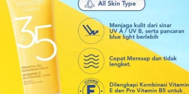 Dapatkan kulit glowing bebas kusam dan flek hitam dengan Wardah UV Shield Essential Sunscreen Gel SPF 35! Sunscreen ini bermanfaat melindungi kulit dari sinar UVA dan UVB, mencerahkan kulit, dan melembabkannya.