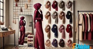 Berikut adalah gambar yang menunjukkan kombinasi baju warna burgundy dengan berbagai pilihan warna jilbab. Semoga membantu dalam menentukan warna jilbab yang cocok!