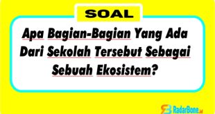 Mengingat-ingat Ekosistem, Bayangkan Sekolah Atau Salah Satu Sekolah Tempat Bapak Dan Ibu Bertugas. Apa Bagian-Bagian Yang Ada Dari Sekolah Tersebut Sebagai Sebuah Ekosistem?