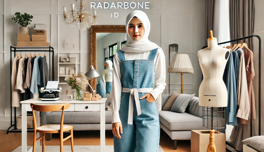 Baju Warna Denim Cocok dengan Jilbab Warna Apa