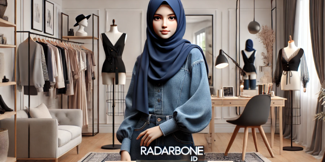 baju warna denim cocok dengan jilbab warna apa