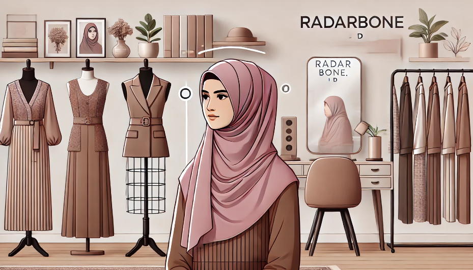 Jilbab Pink dengan Baju Cokelat