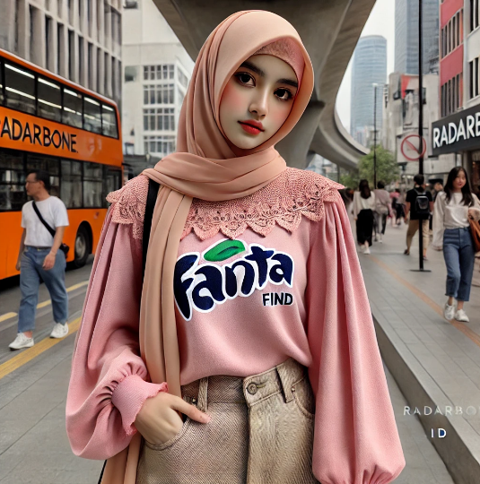 baju warna pink fanta padu padan dengan jilbab beige