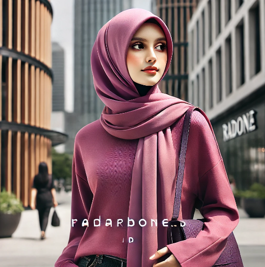 Baju warna magenta padu padan jilbab mauve