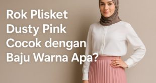 Rok Plisket Dusty Pink Cocok dengan Baju Warna Apa