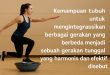 kemampuan tubuh untuk mengintegrasikan berbagai gerakan yang berbeda menjadi sebuah gerakan tunggal yang harmonis dan efektif disebut